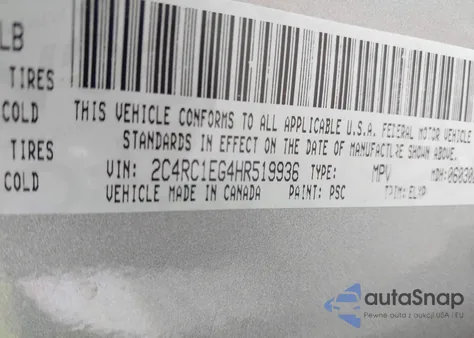 2017 Chrysler Pacifica Touring-L Plus из США, поврежденный, VIN 2C4RC1EG4HR519936